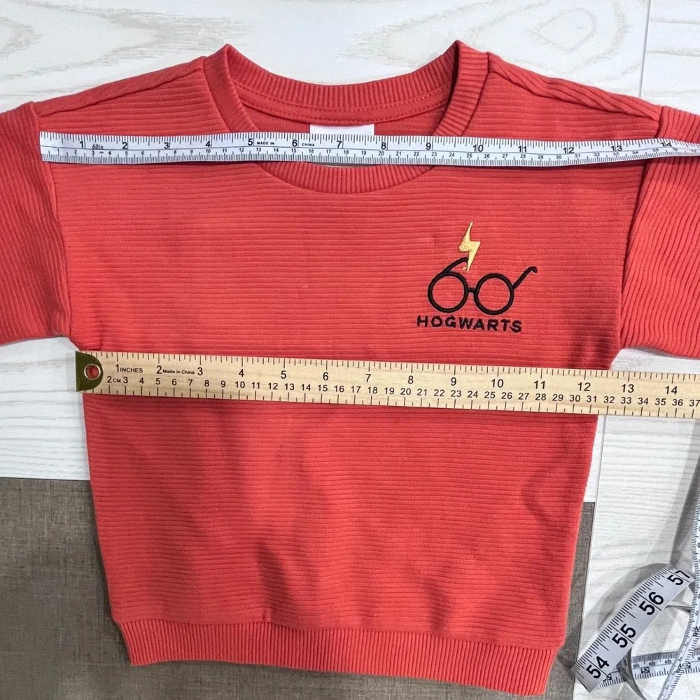 Harry Potter Sweatshirt Joggers Set‎ Kids 24M Red Ribbed Hogwarts Hedwig NEW